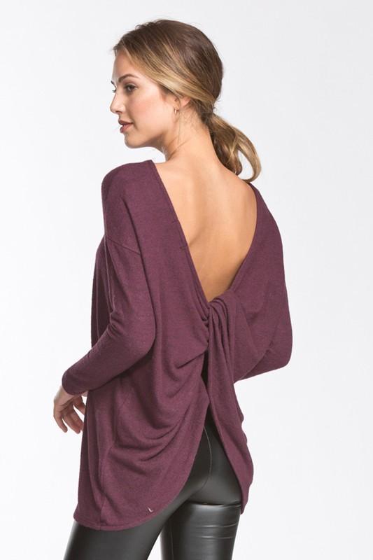 "Not So Cold" Knit Sweater (Burgundy)