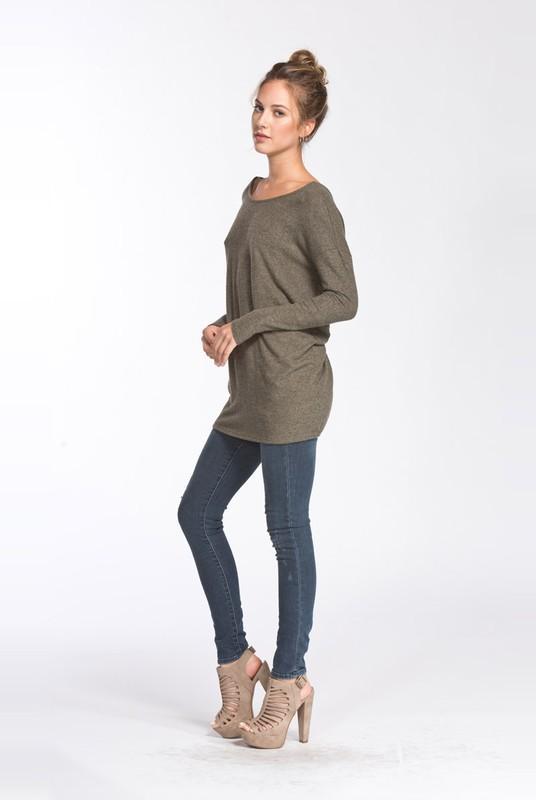 "Not So Cold" Knit Sweater (Olive)