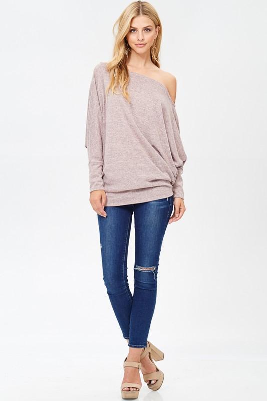 "More Than You" Dolman Top (Blush)