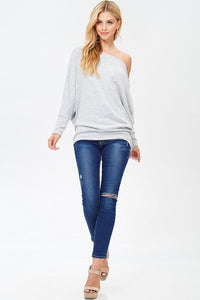 "More Than You" Dolman Top (Grey)