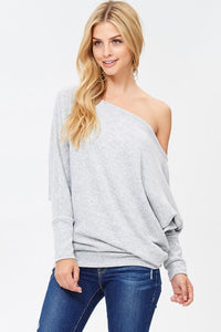 "More Than You" Dolman Top (Grey)