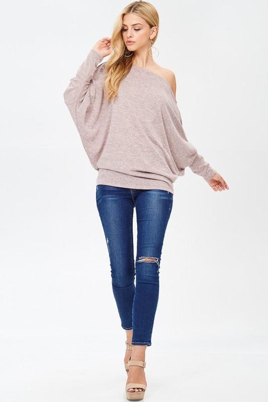 "More Than You" Dolman Top (Blush)