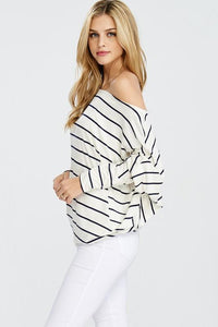 "Set On You" Knit Top (Off White)