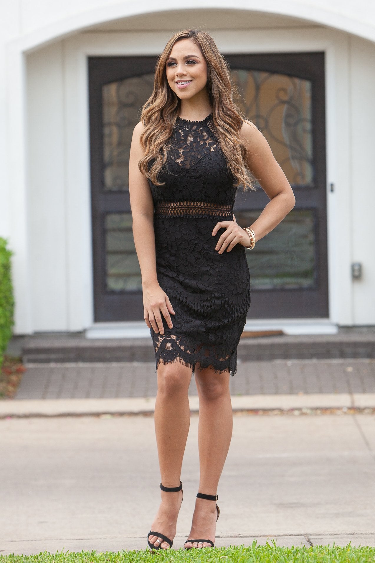 "Melt Your Heart" Crochet Dress (Black)