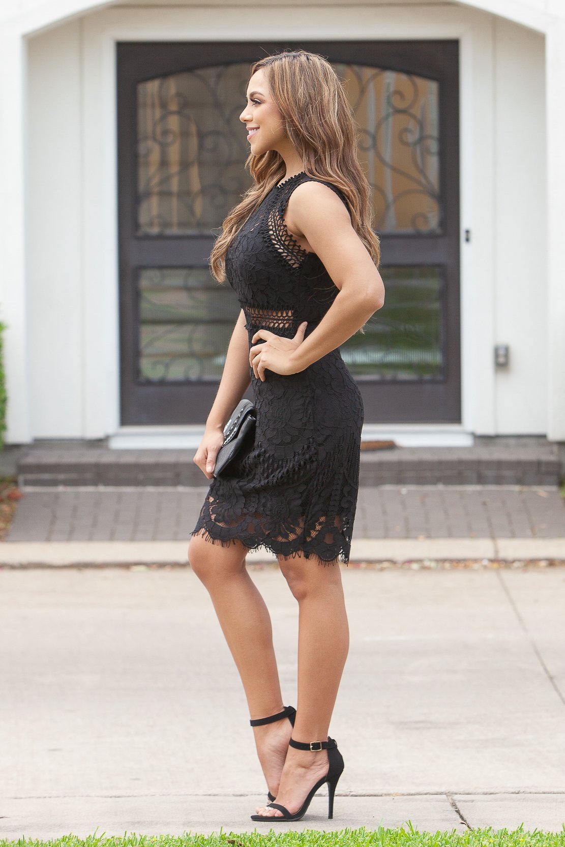"Melt Your Heart" Crochet Dress (Black)