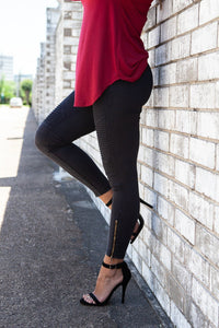 "Set The Trend" Moto Leggings (Black)