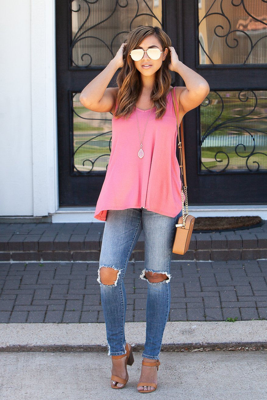 "Casual Chic Vibes" Tank Top (French Mauve)