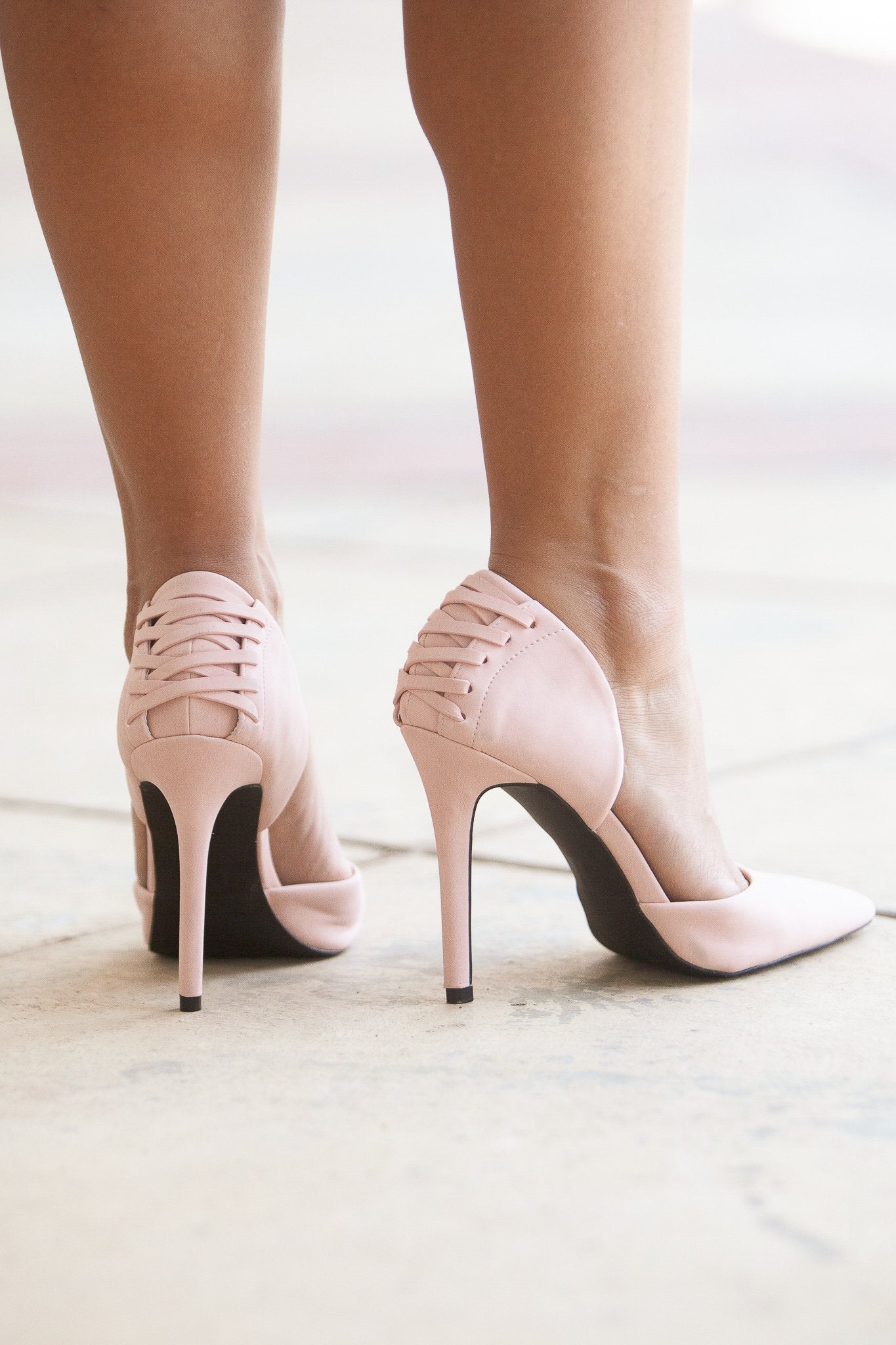 "Prim & Proper" D'Orsay Pumps (Blush)