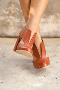 "Watch Me Strut" Cutout Booties (Tan)