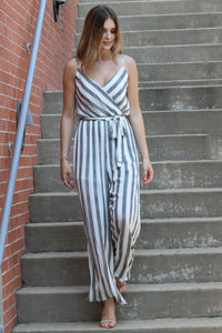 "Thinking Out Loud" Striped Jumpsuit