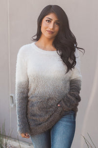 "Warm Fuzzy Feeling" Furry Sweater (Ash Grey)