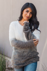 "Warm Fuzzy Feeling" Furry Sweater (Ash Grey)