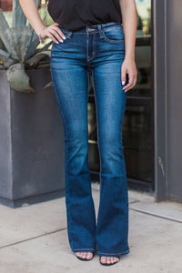 "It's A Revolution" Bootcut Jeans (Dark Wash)