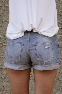 "On Summer Break" Denim Shorts (Light Wash)