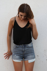 "Casual Chic Vibes" Tank Top (Black)