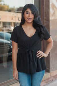 "Desk To Dawn" Peplum Top