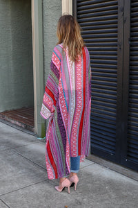 "Pattern Of Grace" Kimono Wrap (Pink)