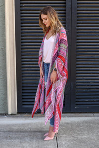 "Pattern Of Grace" Kimono Wrap (Pink)