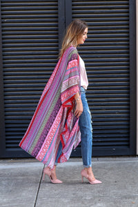 "Pattern Of Grace" Kimono Wrap (Pink)