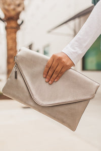 Davina Envelope Clutch (Pewter)