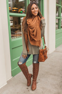 Harvest Season Scarf (Camel)