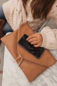 Davina Envelope Clutch (Tan)