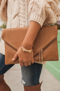 Davina Envelope Clutch (Tan)