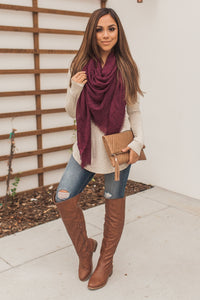 Casual Affair Scarf (Burgundy)