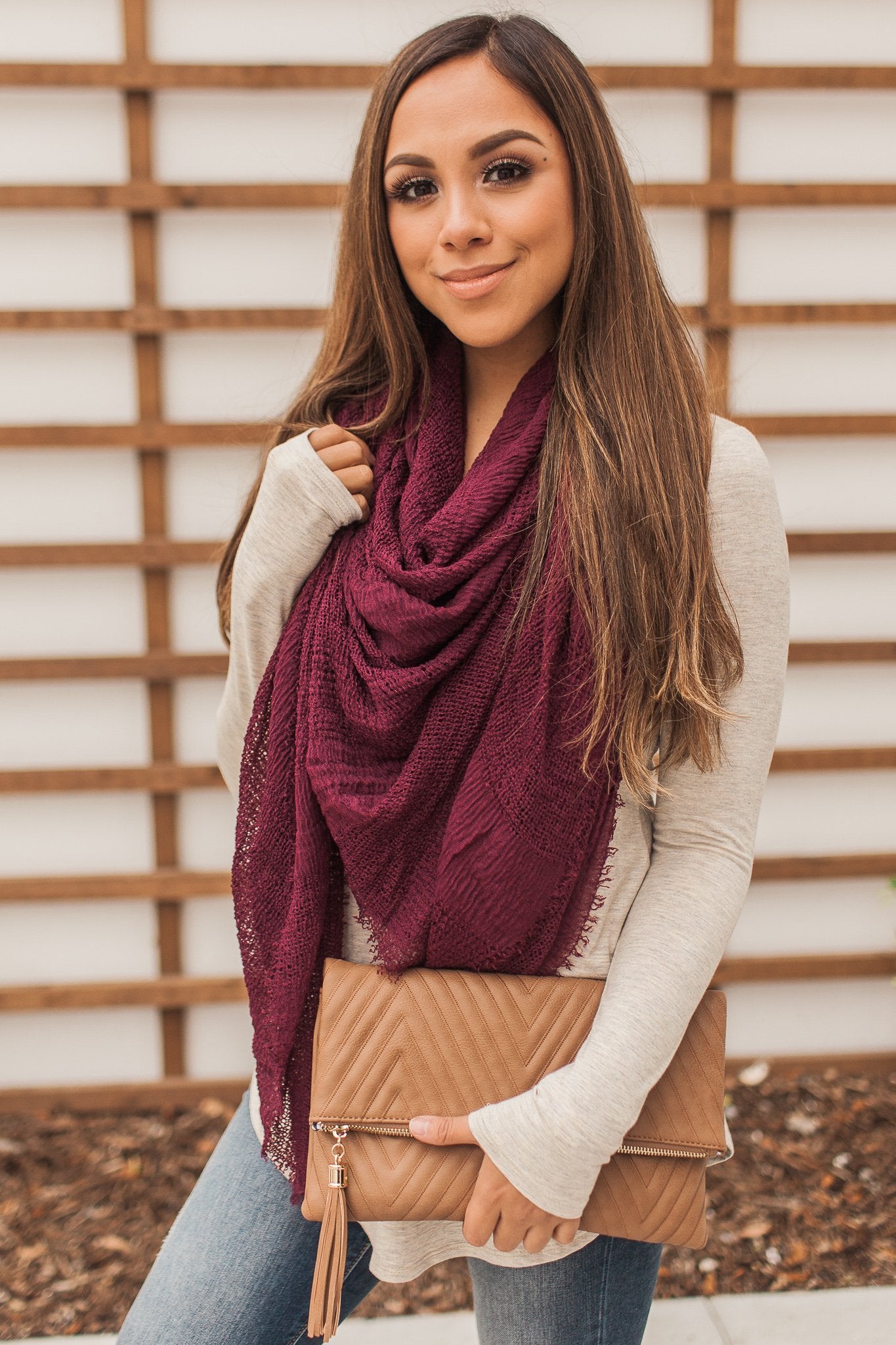 Casual Affair Scarf (Burgundy)