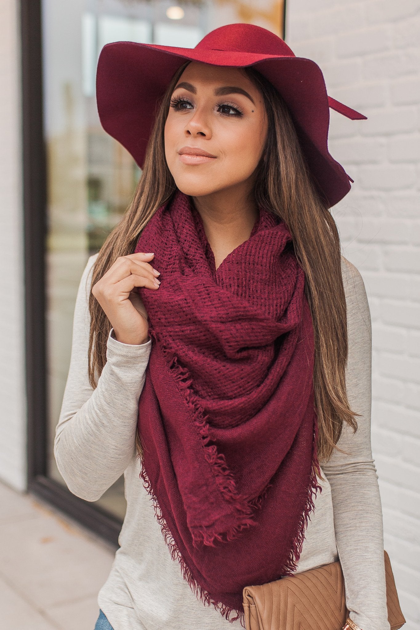 Harvest Season Scarf (Burgundy)