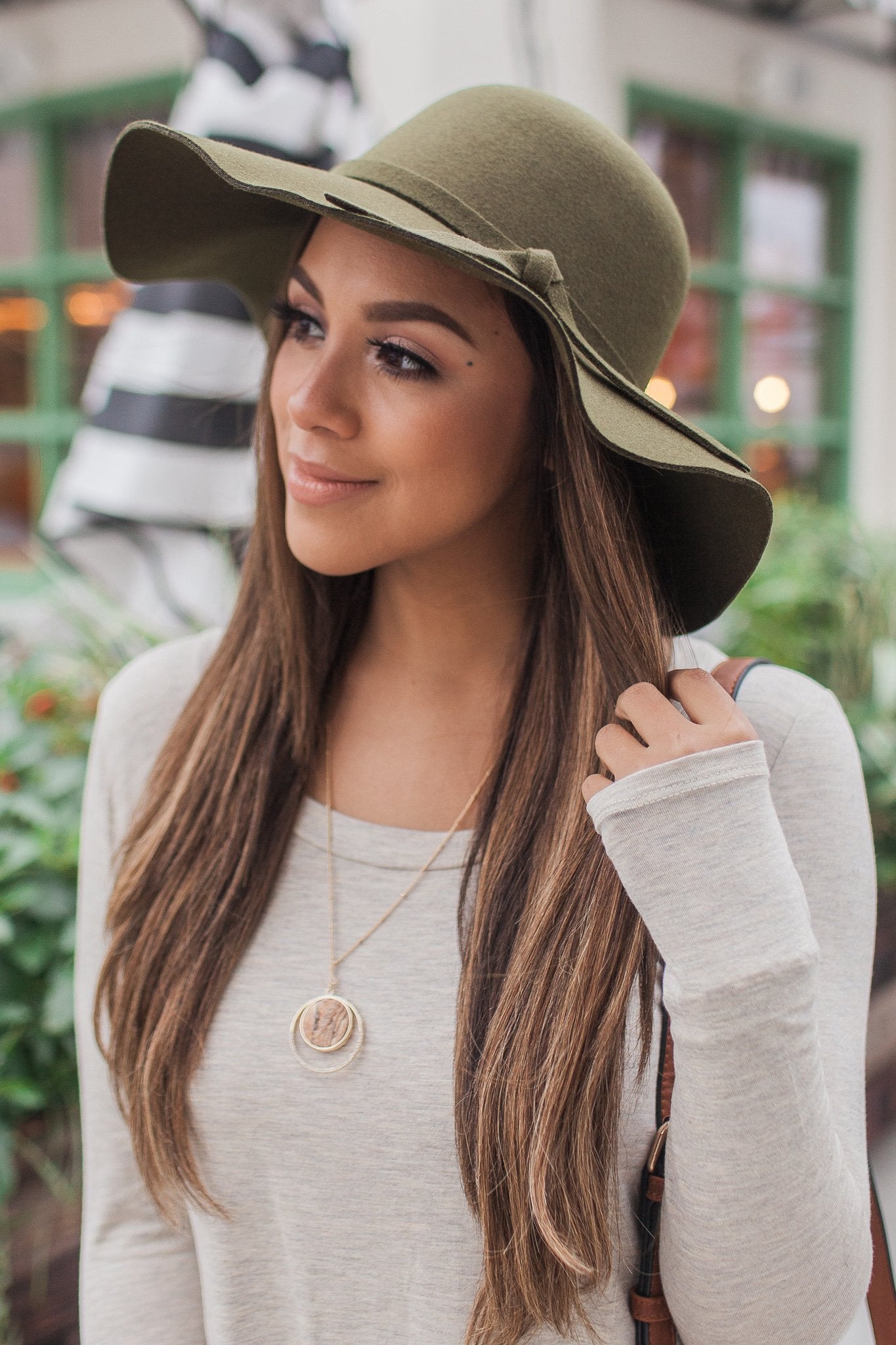 "The Fall Trend" Floppy Hat (Olive)