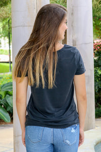 "Take A Break" Knotted Top (Black)