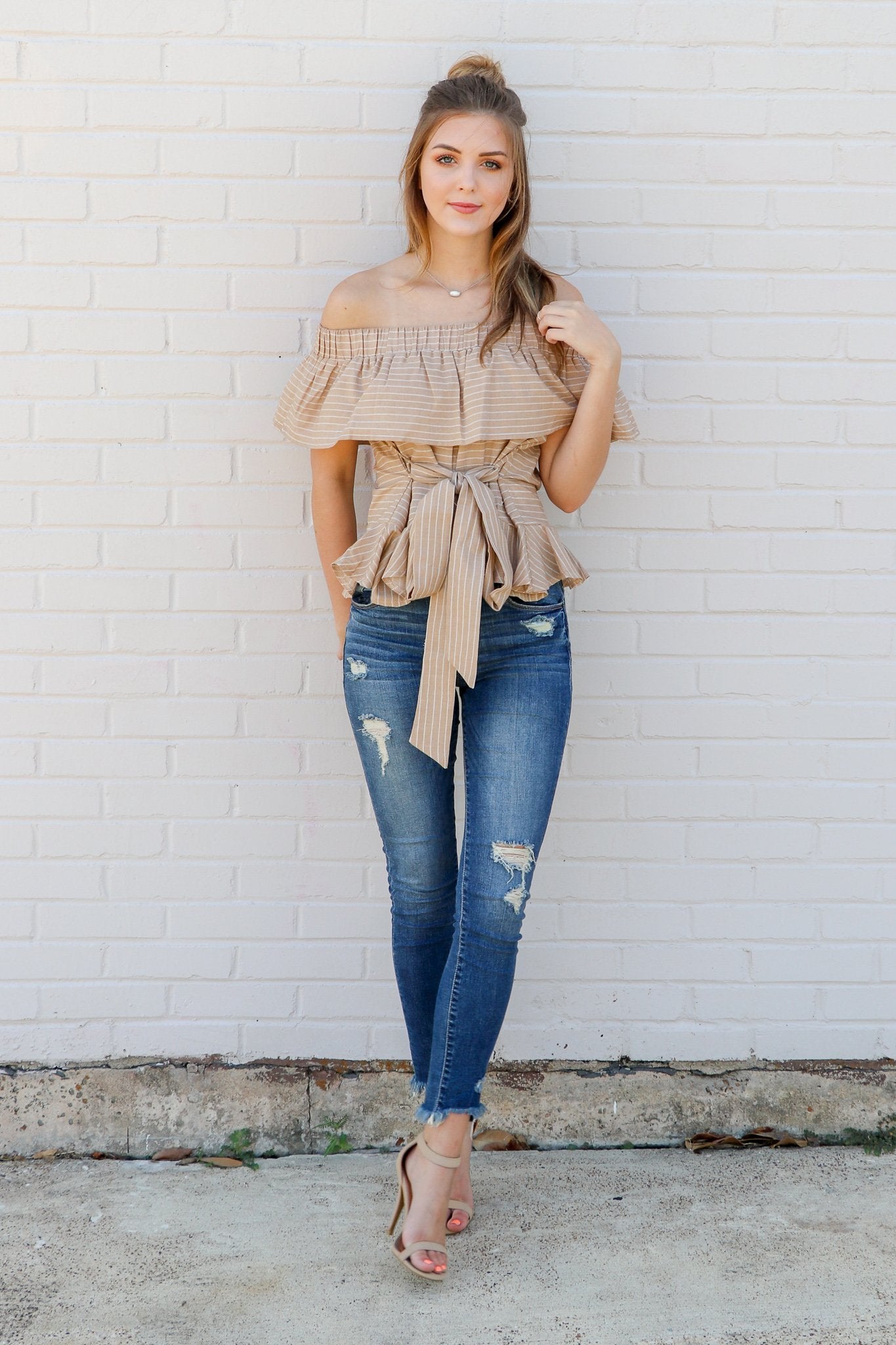 "Hold Me Tight" Peplum Top