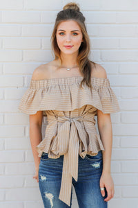 "Hold Me Tight" Peplum Top