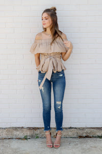 "Hold Me Tight" Peplum Top