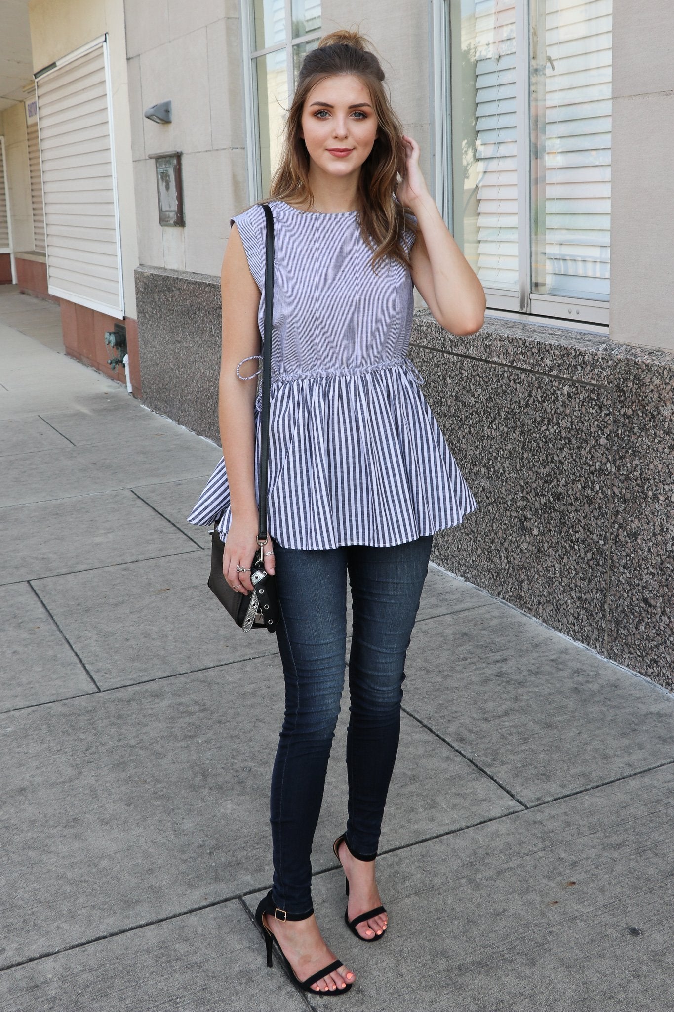 "Chic Like Me" Tunic Top (Charcoal)