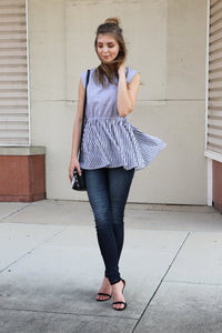 "Chic Like Me" Tunic Top (Charcoal)