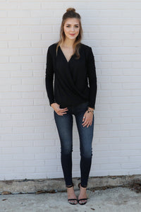 "Day To Night" Knit Top (Black)