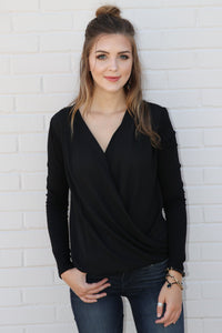 "Day To Night" Knit Top (Black)