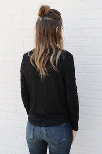 "Day To Night" Knit Top (Black)