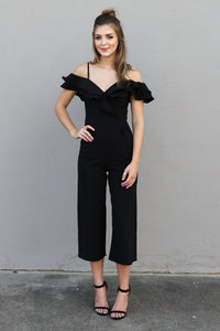 "The Style Icon" Ruffle Jumpsuit (Black)