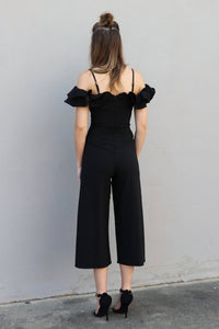 "The Style Icon" Ruffle Jumpsuit (Black)