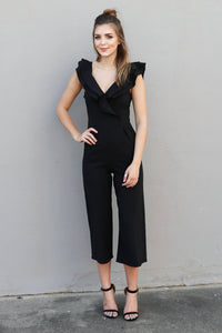 "The Style Icon" Ruffle Jumpsuit (Black)