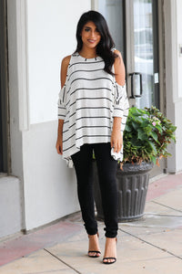 "Jump In Line" Knit Top