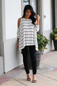 "Jump In Line" Knit Top