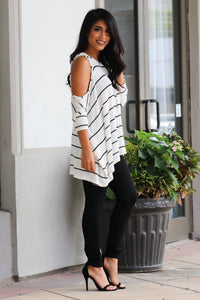 "Jump In Line" Knit Top