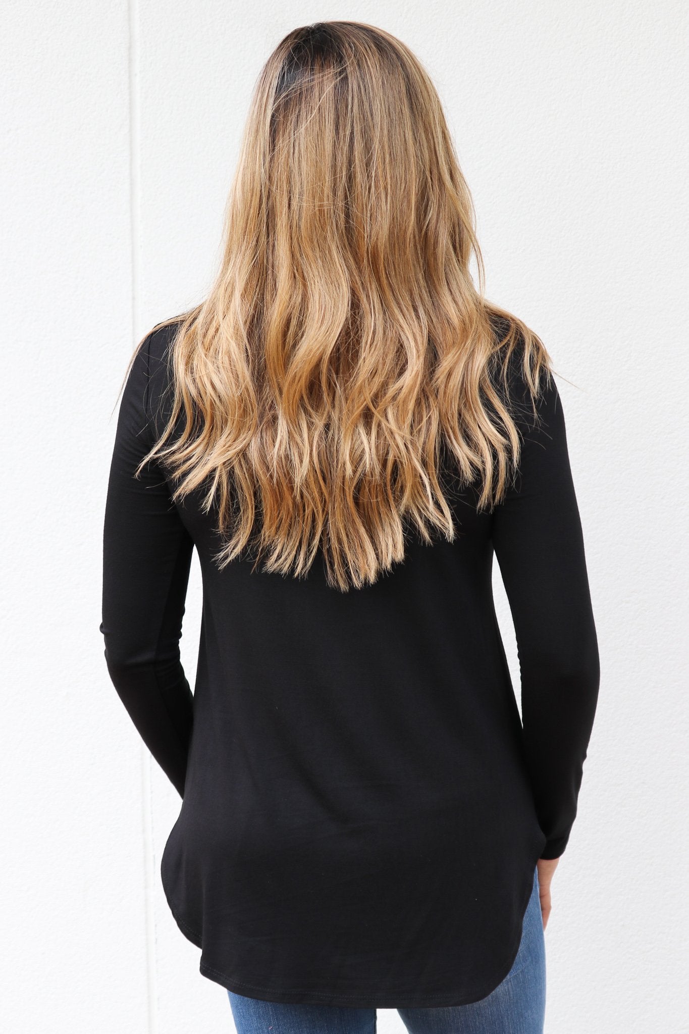 "Your Basic Instinct" Knit Top (Black) - VNeck