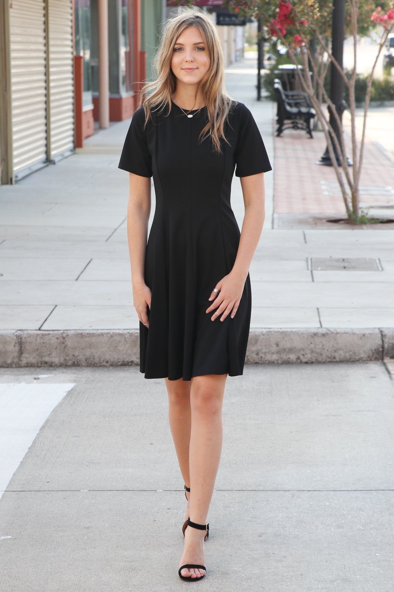 "She's Got Class" Flare Dress (Black)