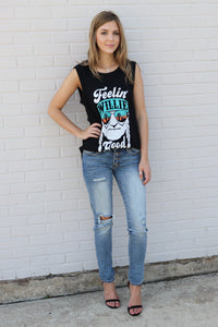 "Feelin' Willie Good" Graphic Tank (Black)