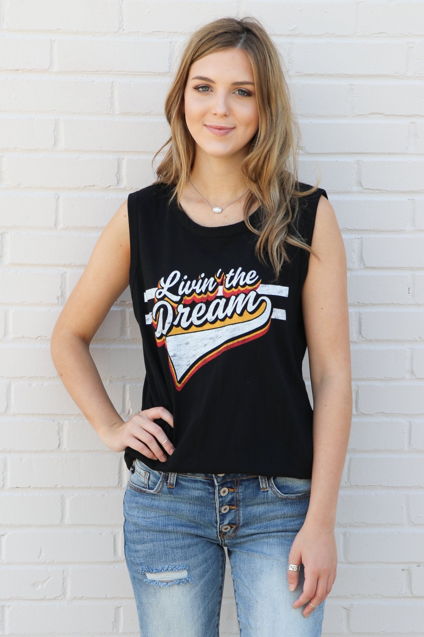 "Livin' The Dream" Graphic Tank